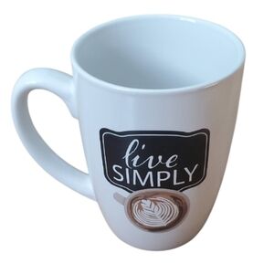 Royal Norfolk Live Simply White Mug With Latte‎ Coffee Art 16oz